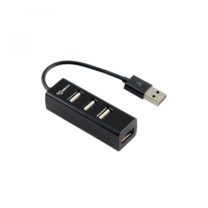 Sbox H-204 USB 4 Ports HUB Black