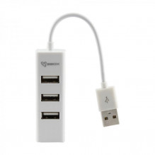 Sbox H-204W USB 4 Ports HUB Coconut White