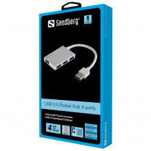 Sandberg 133-88 USB 3.0 Pocket Hub 4 prievadai