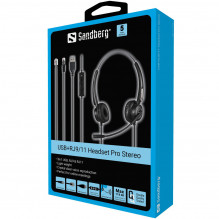 Sandberg 126-30 USB+RJ9 / 11 Headset Pro Stereo