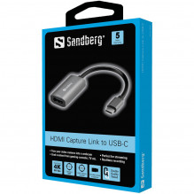 „Sandberg 136-36 HDMI Capture Link“ prie USB-C