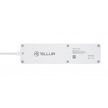 Tellur WiFi Power Strip, 3 Outlets, 4*USB 4A, 2200W, 10A, 1.8m