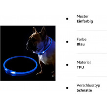 KABB LED Collar for Dogs and Cats Blue