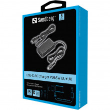 Sandberg 135-76 USB-C kintamosios srovės įkroviklis PD65W EU+UK