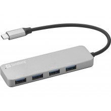 Sandberg 336-20 USB-C iki 4 x USB 3.0 Hub SAVER