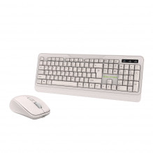 Tellur Green Wireless Keyboard and Mouse Nano Recever Creame