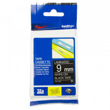 OEM Brother TZe-325 White on Black, 9 mm x 8m 