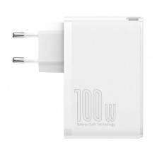 Travel Charger Baseus GaN2 Pro Quick 2x USB + 2x USB-C, 100W, EU (white)