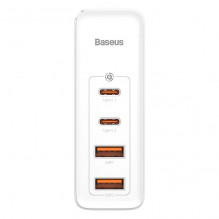 Kelioninis įkroviklis Baseus GaN2 Pro Quick 2x USB + 2x USB-C, 100W, EU (balta)