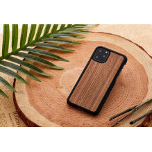 MAN&amp;WOOD SmartPhone dėklas iPhone 11 Pro Max juodas riešutmedžio juodas