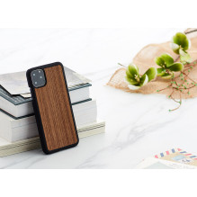 MAN&amp;WOOD SmartPhone dėklas iPhone 11 Pro Max juodas riešutmedžio juodas