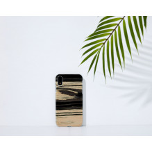 MAN&amp;WOOD išmaniojo telefono dėklas iPhone XR baltas juodmedžio baltas