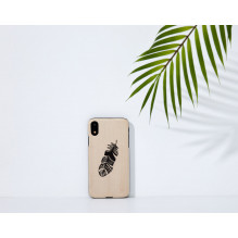 MAN&amp;WOOD išmaniojo telefono dėklas iPhone XR indian juodas