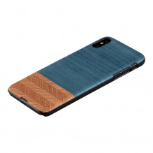 MAN&amp;WOOD išmaniojo telefono dėklas iPhone XS Max džinsinis juodas