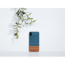 MAN&amp;WOOD išmaniojo telefono dėklas iPhone XS Max džinsinis juodas