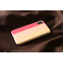 MAN&amp;WOOD išmaniojo telefono dėklas iPhone X / XS rožinis pyragas baltas
