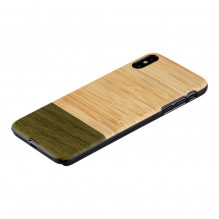 MAN&amp;WOOD išmaniojo telefono dėklas iPhone X / XS bambuko miško juodas
