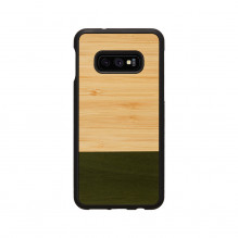 MAN&amp;WOOD išmaniojo telefono dėklas Galaxy S10e bambuko miško juodas
