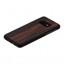 MAN&amp;WOOD išmaniojo telefono dėklas Galaxy S10e juodmedžio juodas