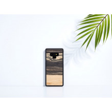 MAN&amp;WOOD išmaniojo telefono dėklas Galaxy Note 9 baltas juodmedžio juodas