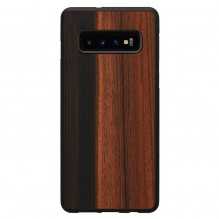 MAN&amp;WOOD išmaniojo telefono dėklas Galaxy S10 Plus juodmedžio juodas