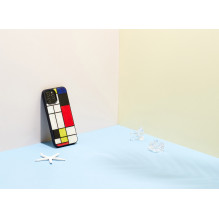 iKins dėklas Apple iPhone 12 Pro Max mondrian juodas