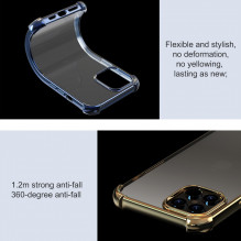 Devia Glitter atsparus smūgiams minkštas dėklas iPhone 12 Pro Max auksinis