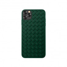 Devia Woven Pattern Design minkštas dėklas iPhone 11 Pro Max žalias