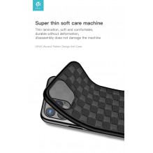 Devia Woven2 Pattern Design minkštas dėklas iPhone 11 Pro juodas