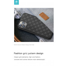 Devia Woven2 Pattern Design minkštas dėklas iPhone 11 Pro Max juodas