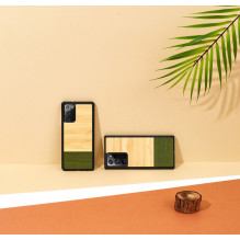 MAN&amp;WOOD dėklas Galaxy Note 20 bambuko miško juodas