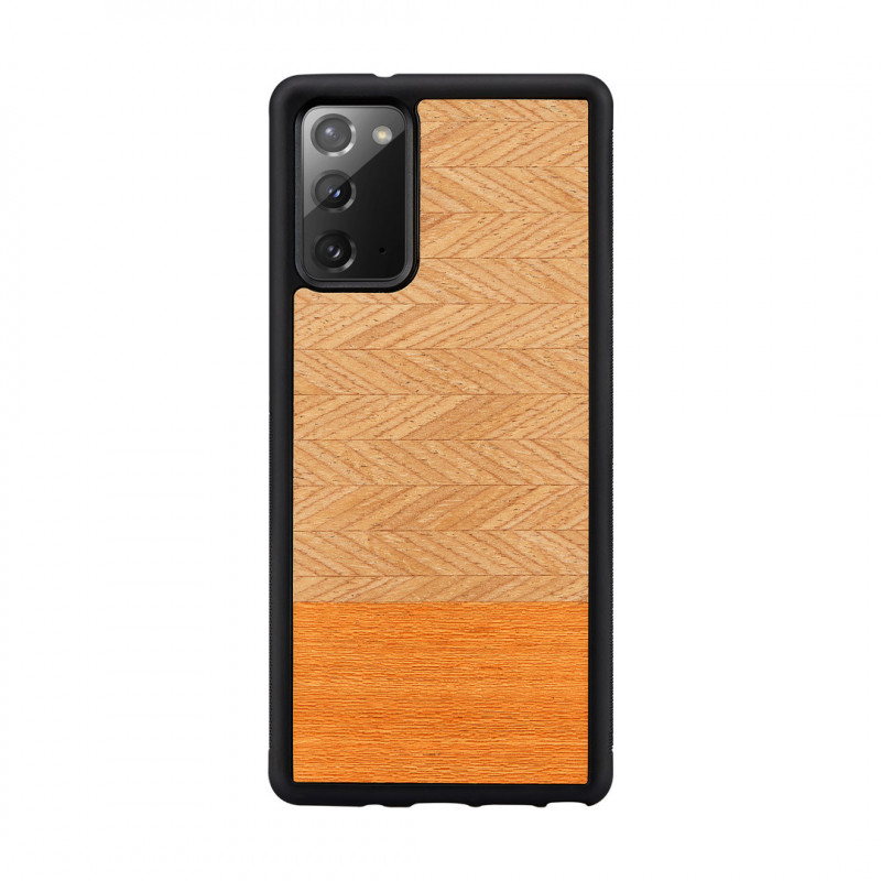 MAN&amp;WOOD case for Galaxy Note 20 herringbone arancia black