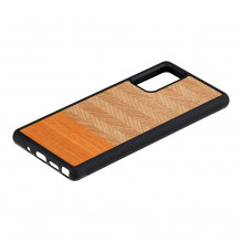 MAN&amp;WOOD case for Galaxy Note 20 herringbone arancia black