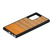 MAN&amp;WOOD case for Galaxy Note 20 Ultra herringbone arancia black