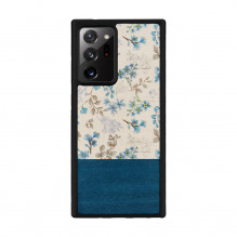 MAN&amp;WOOD case for Galaxy Note 20 Ultra blue flower black