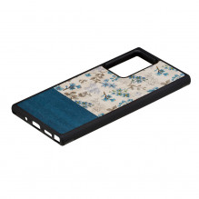 MAN&amp;WOOD case for Galaxy Note 20 Ultra blue flower black