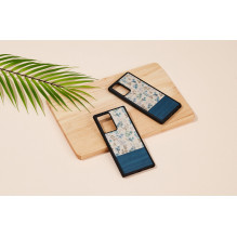 MAN&amp;WOOD case for Galaxy Note 20 Ultra blue flower black