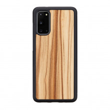MAN&amp;WOOD case for Galaxy S20 cappuccino black
