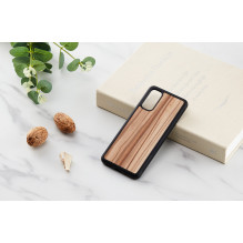 MAN&amp;WOOD case for Galaxy S20 cappuccino black