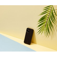 MAN&amp;WOOD dėklas iPhone 12 mini juodmedžio juodas