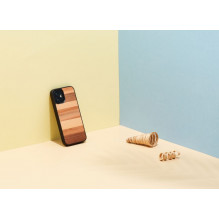 MAN&amp;WOOD dėklas iPhone 12 mini sabbia juodas