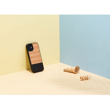 MAN&amp;WOOD dėklas iPhone 12 mini silkės nero juodas