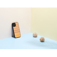 MAN&amp;WOOD dėklas iPhone 12 Pro Max silkės arancia juodas