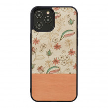 MAN&amp;WOOD case for iPhone 12 Pro Max pink flower black