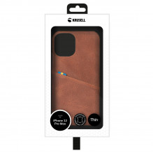 Krusell Sunne CardCover Apple iPhone 12 Pro Max senovinis konjakas (62176)