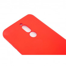 „Xiaomi Redmi 8 Soft Touch“ silikoninis dėklas su raudonu dirželiu