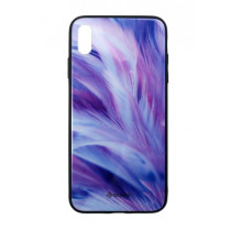 Tellur Cover Glass print for iPhone XS MAX feather