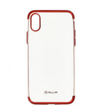 Tellur Cover Silicone Electroplated for iPhone X / XS red