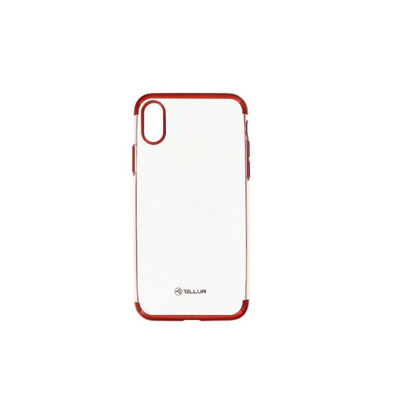 Tellur Cover Silicone Electroplated for iPhone X / XS red