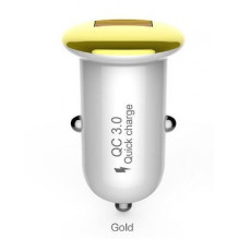 Devia Mushroom serijos automobilinis pakrovėjas (QC3.0-18W) auksinis